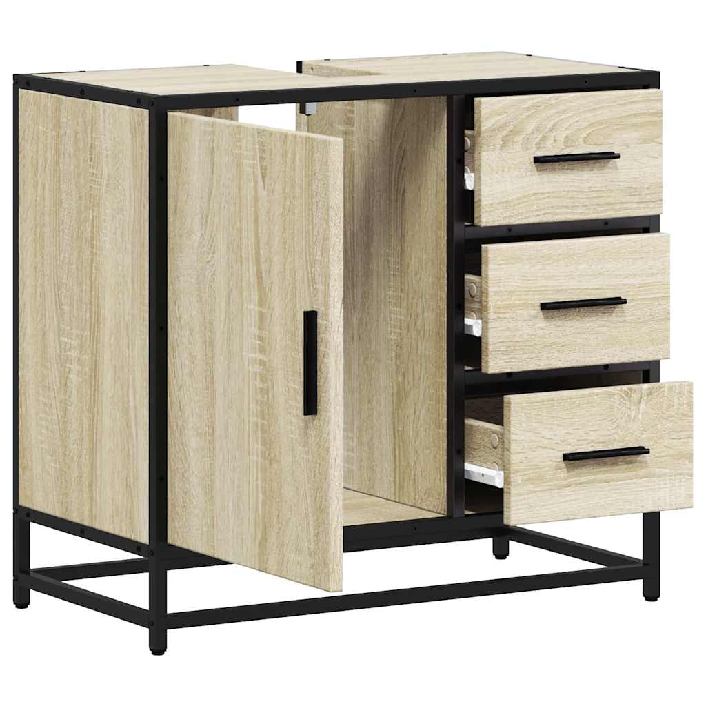 Badschrank Sonoma-Eiche 65x33x60 cm Holzwerkstoff