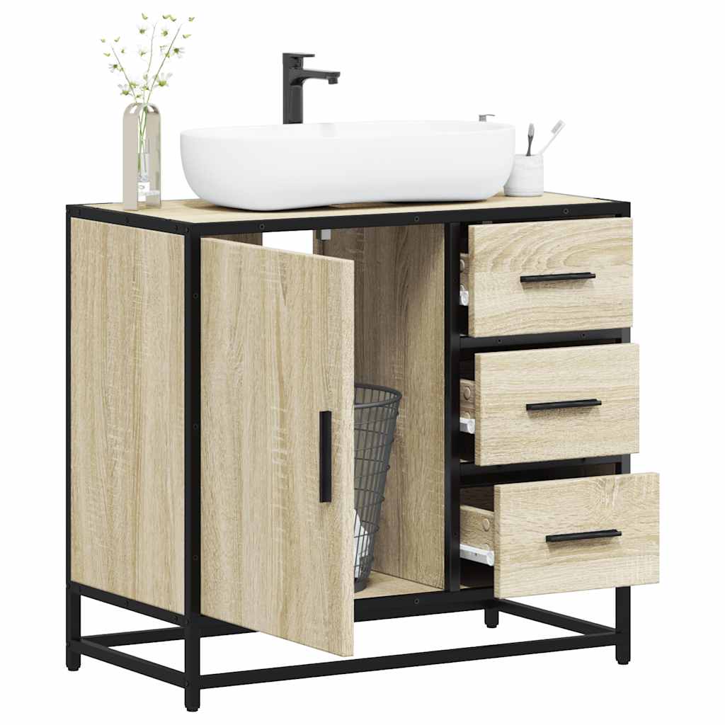 Badschrank Sonoma-Eiche 65x33x60 cm Holzwerkstoff