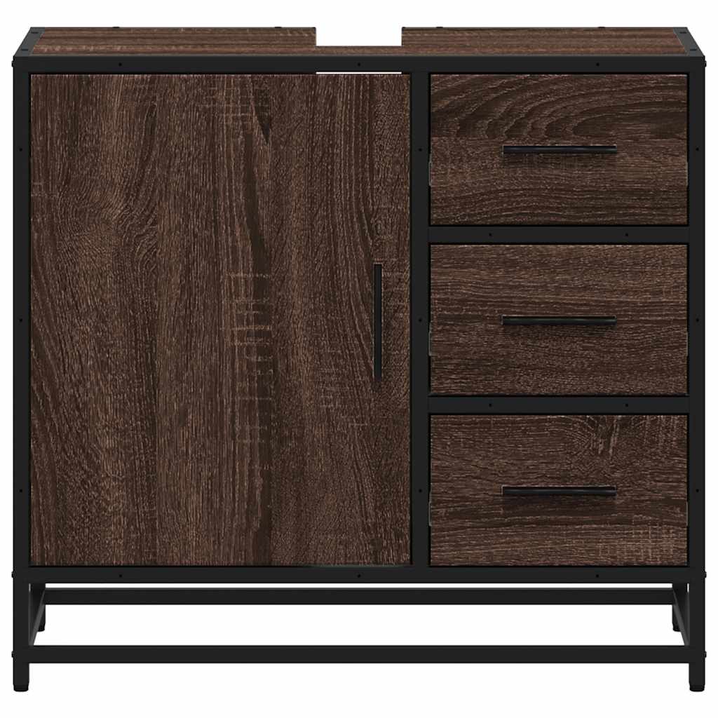 Washbasin Cabinet Brown Oak Look 65x33x60 cm