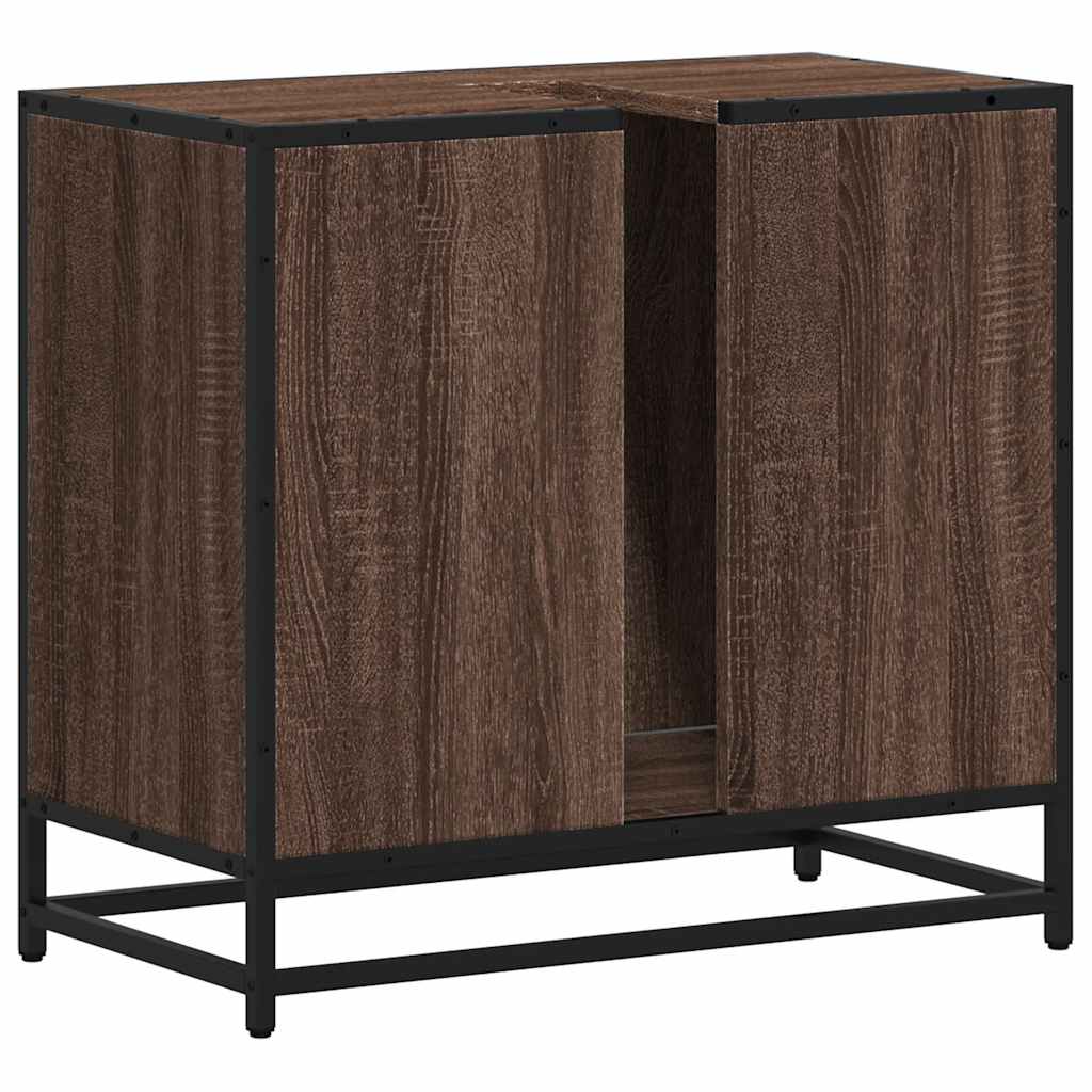 Washbasin Cabinet Brown Oak Look 65x33x60 cm