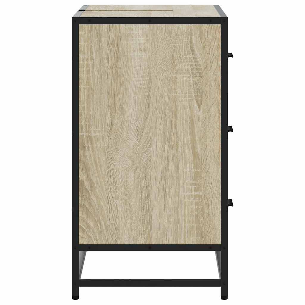 Washbasin base cabinet Sonoma oak 80x33x60 cm wood material