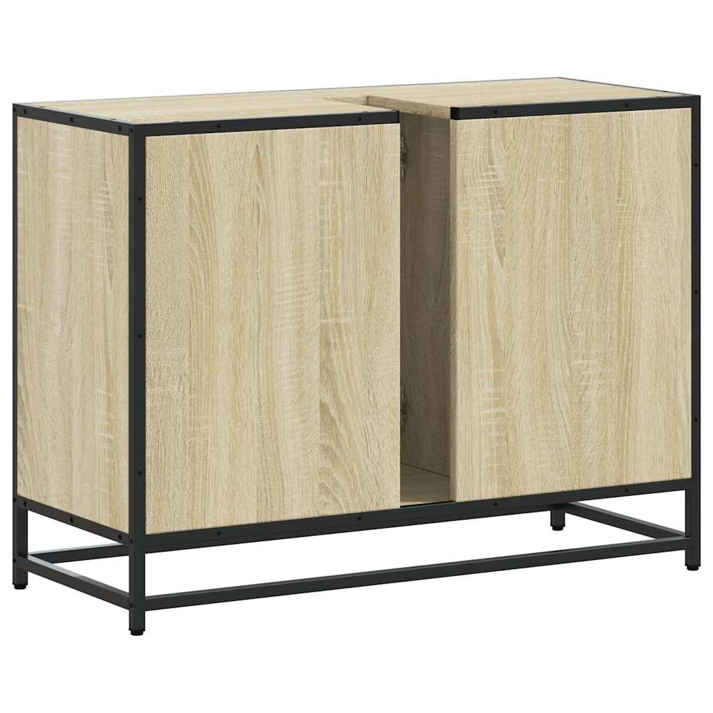 Washbasin base cabinet Sonoma oak 80x33x60 cm wood material