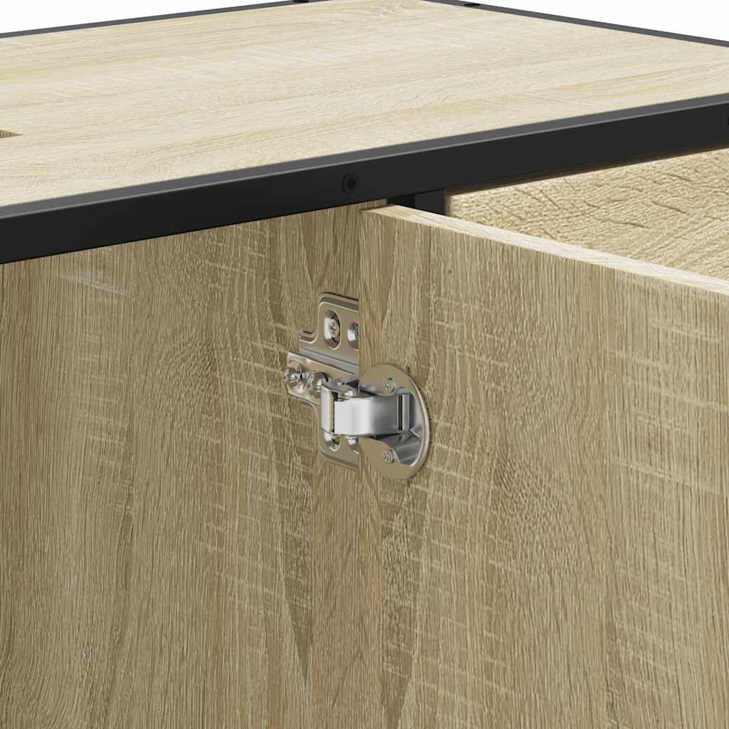 Washbasin base cabinet Sonoma oak 80x33x60 cm wood material