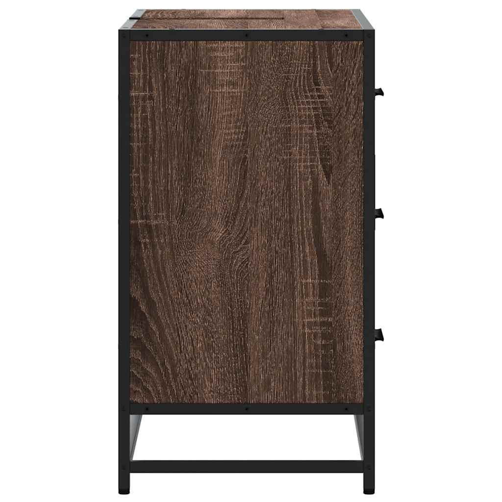 Washbasin Cabinet Brown Oak Look 80x33x60 cm