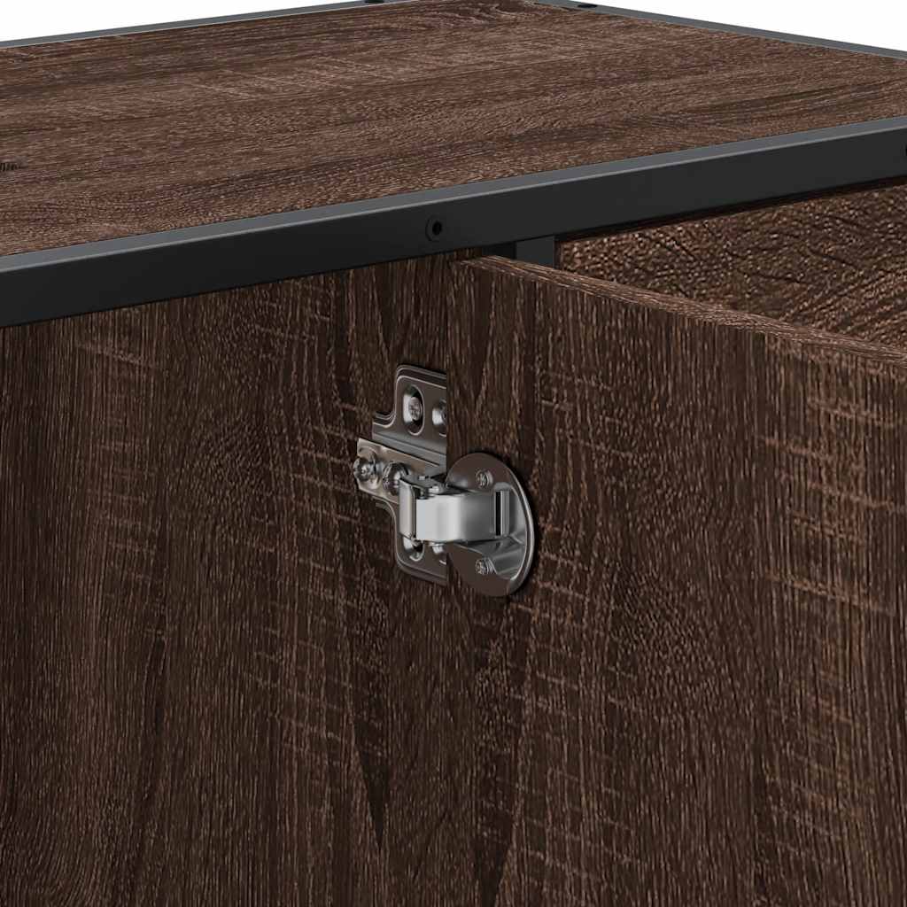 Washbasin Cabinet Brown Oak Look 80x33x60 cm