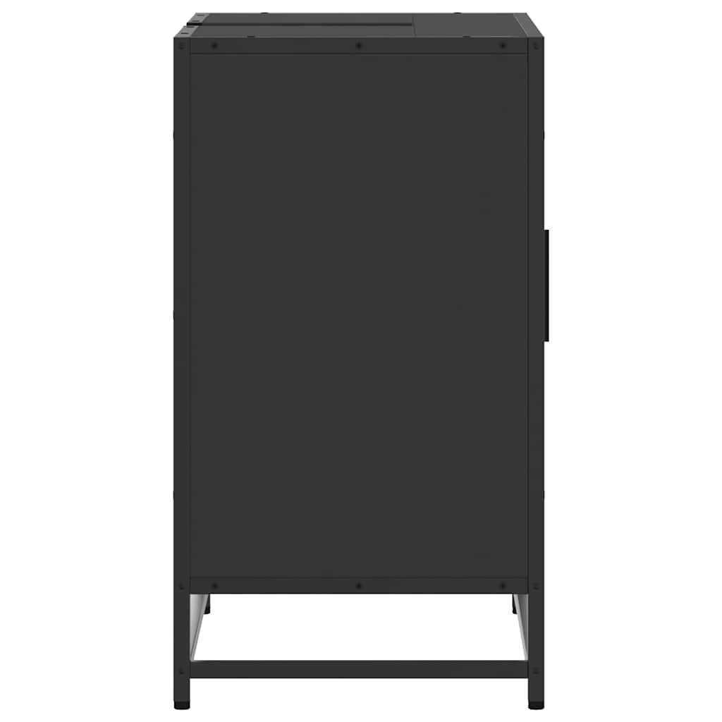 Washbasin Cabinet Black 65x33x60 cm Wood Material