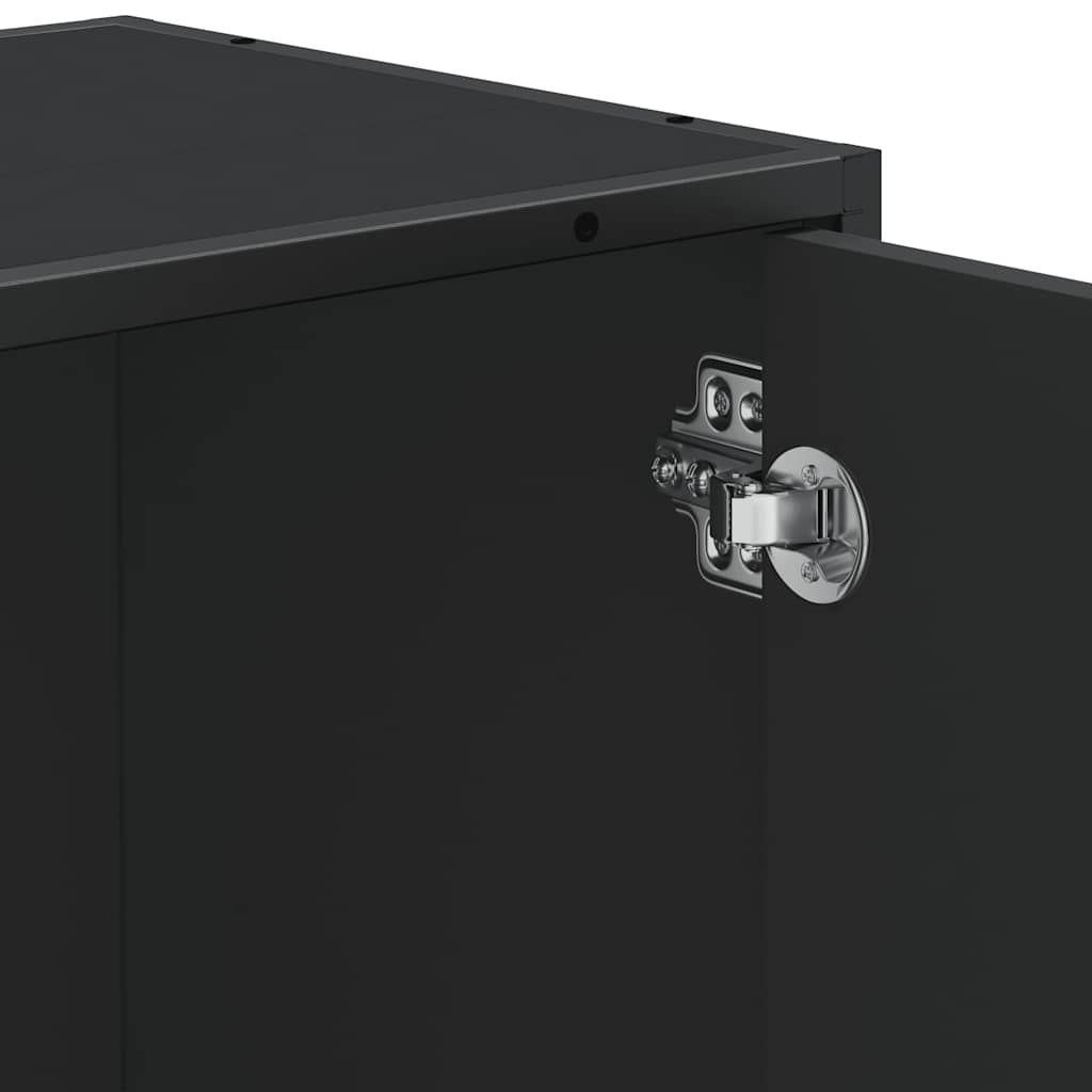 Washbasin Cabinet Black 65x33x60 cm Wood Material