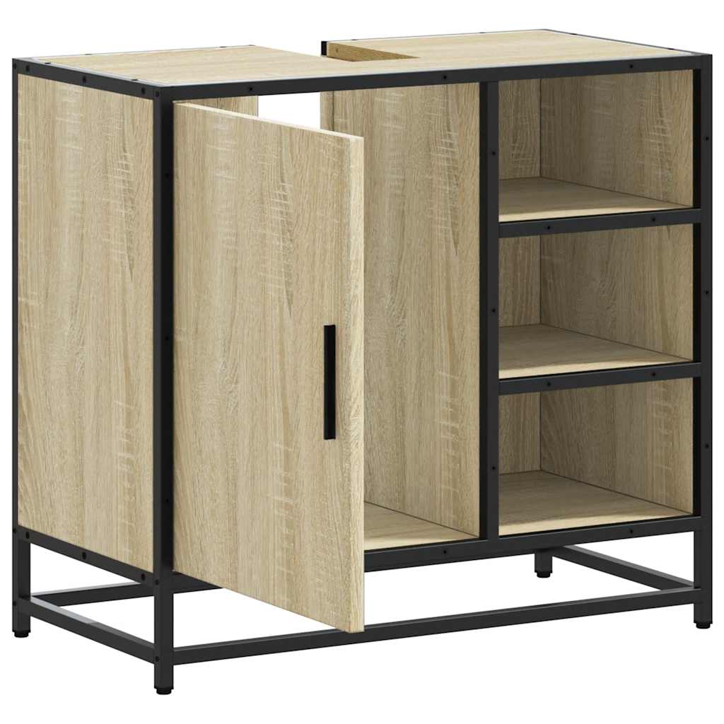 Badschrank Sonoma-Eiche 65x33x60 cm Holzwerkstoff