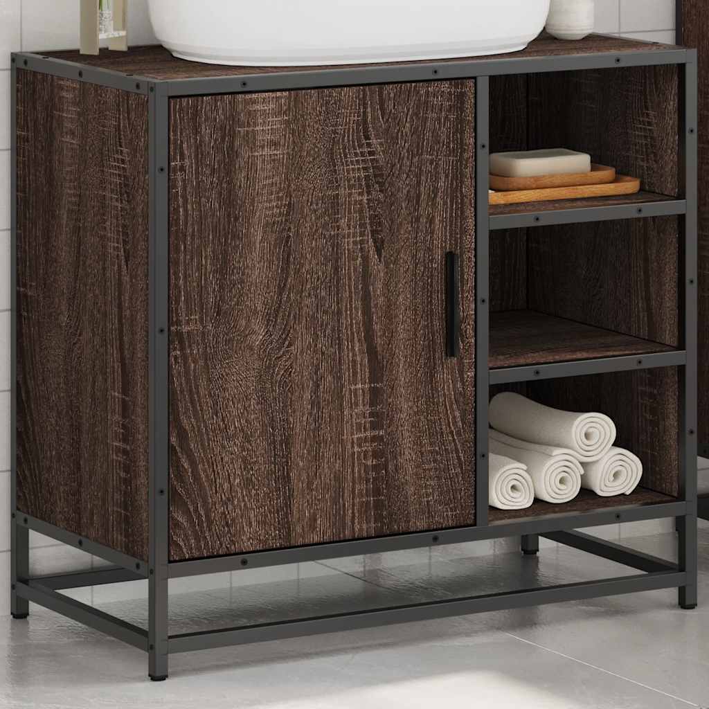 Washbasin Cabinet Brown Oak Look 65x33x60 cm