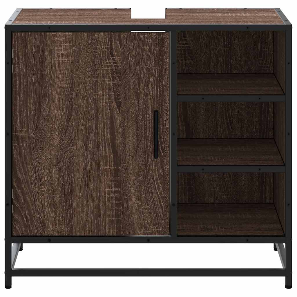 Washbasin Cabinet Brown Oak Look 65x33x60 cm