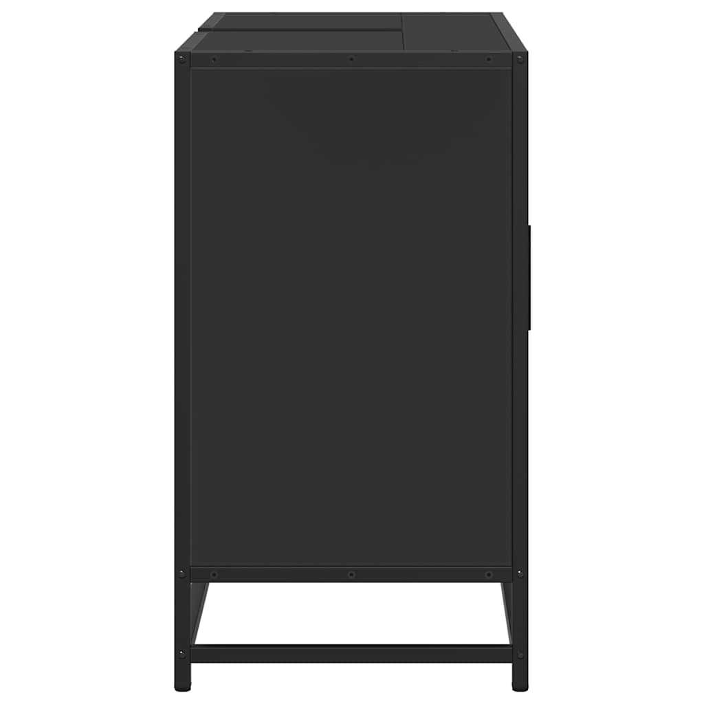 Washbasin Cabinet Black 80x33x60 cm Wood Material