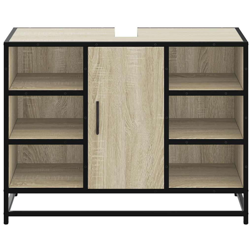 Waschbeckenunterschrank Sonoma-Eiche 80x33x60 cm Holzwerkstoff