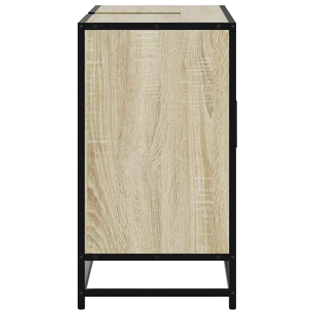 Waschbeckenunterschrank Sonoma-Eiche 80x33x60 cm Holzwerkstoff