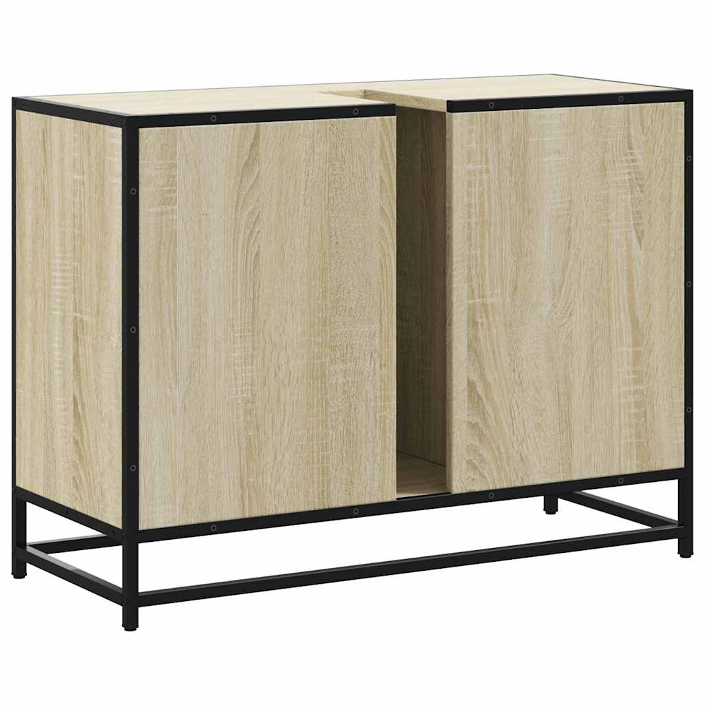 Waschbeckenunterschrank Sonoma-Eiche 80x33x60 cm Holzwerkstoff