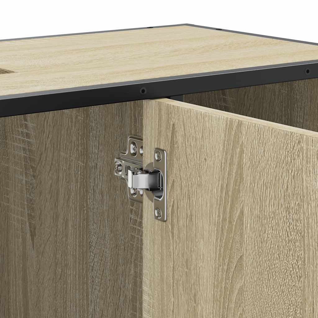 Washbasin base cabinet Sonoma oak 80x33x60 cm wood material