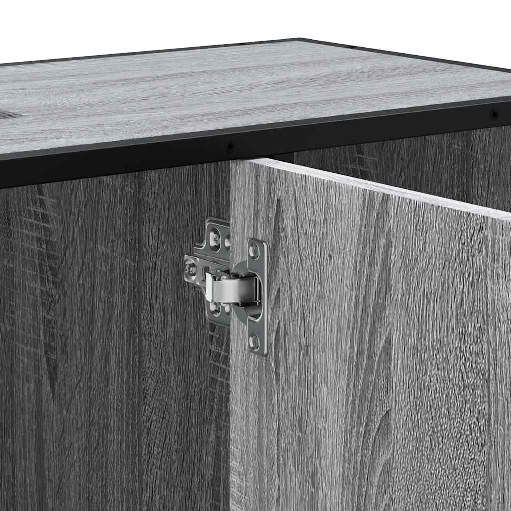 Washbasin Cabinet Grey Sonoma 80x33x60 cm Wood Material