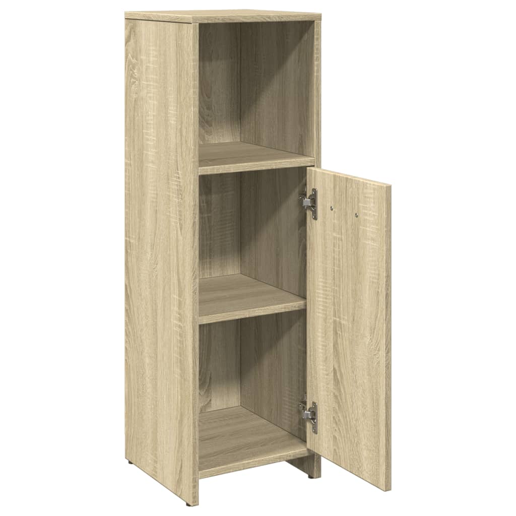 Bathroom Cabinet Sonoma Oak 30x30x95 cm Wood Material