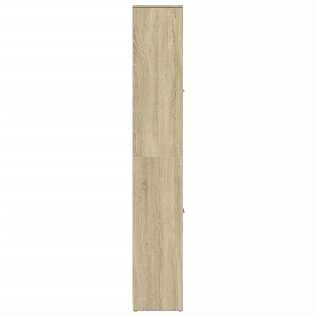 Bathroom Cabinet Sonoma Oak 30x30x183.5 cm Wood Material