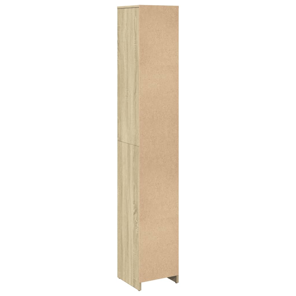 Bathroom Cabinet Sonoma Oak 30x30x183.5 cm Wood Material