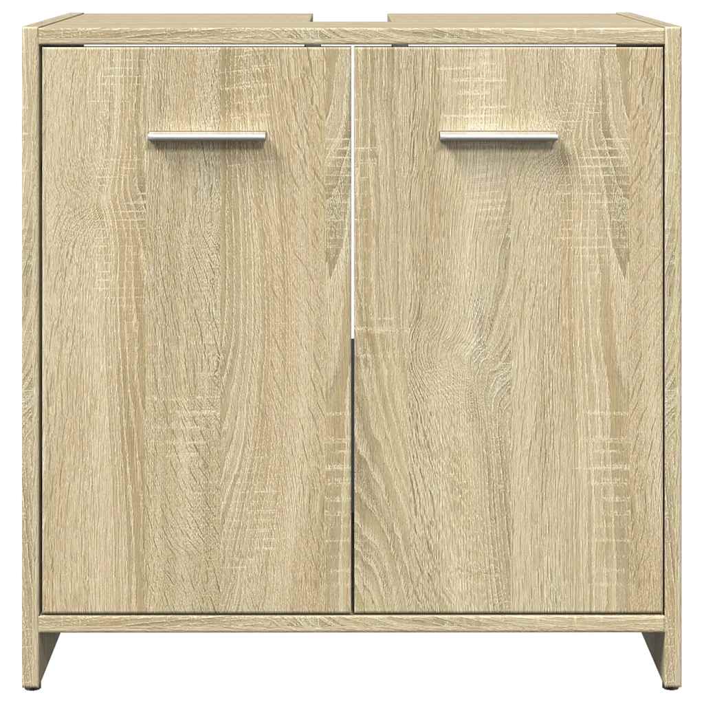 Washbasin base cabinet Sonoma oak 60x33x60 cm wood material