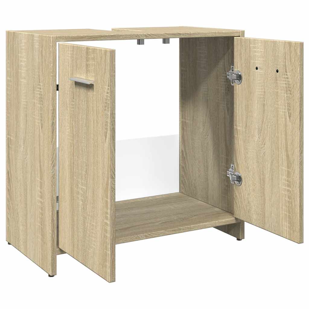 Washbasin base cabinet Sonoma oak 60x33x60 cm wood material