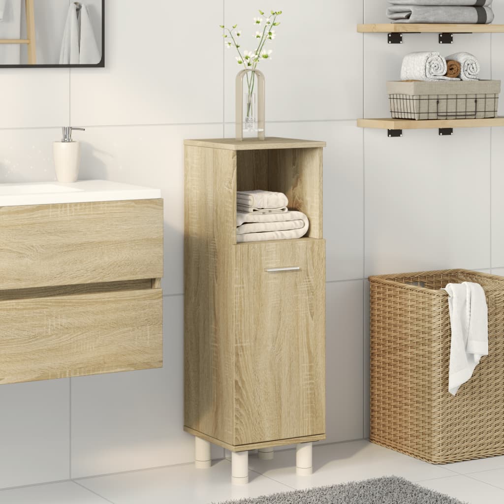 Bathroom Cabinet Sonoma Oak 30.5x30x95 cm Wood Material