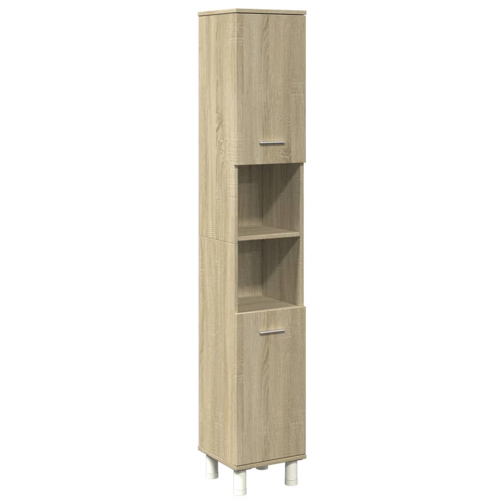 Bathroom Cabinet Sonoma Oak 30.5x30x179 cm Wood Material