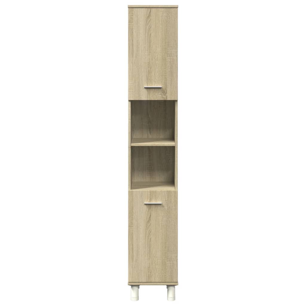 Bathroom Cabinet Sonoma Oak 30.5x30x179 cm Wood Material