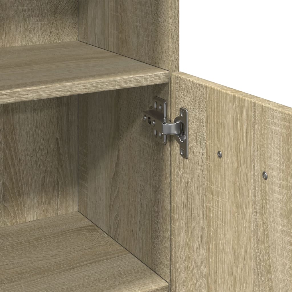 Bathroom Cabinet Sonoma Oak 30.5x30x179 cm Wood Material