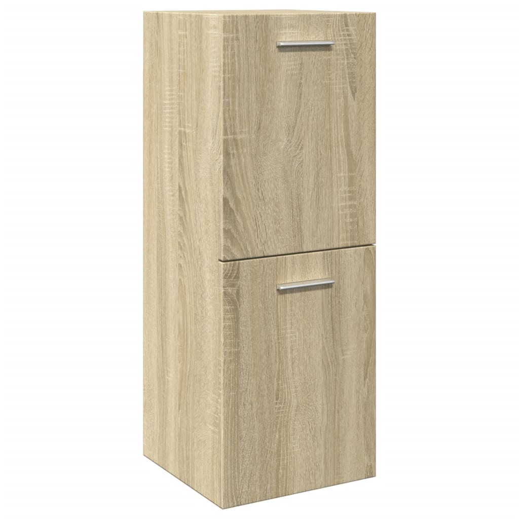 Bathroom Cabinet Sonoma Oak 30x30x80 cm Wood Material