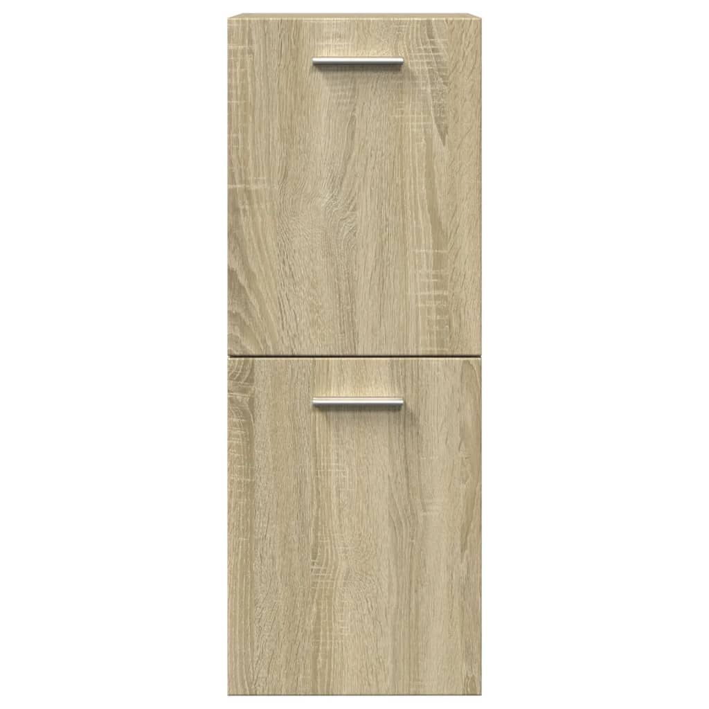 Bathroom Cabinet Sonoma Oak 30x30x80 cm Wood Material