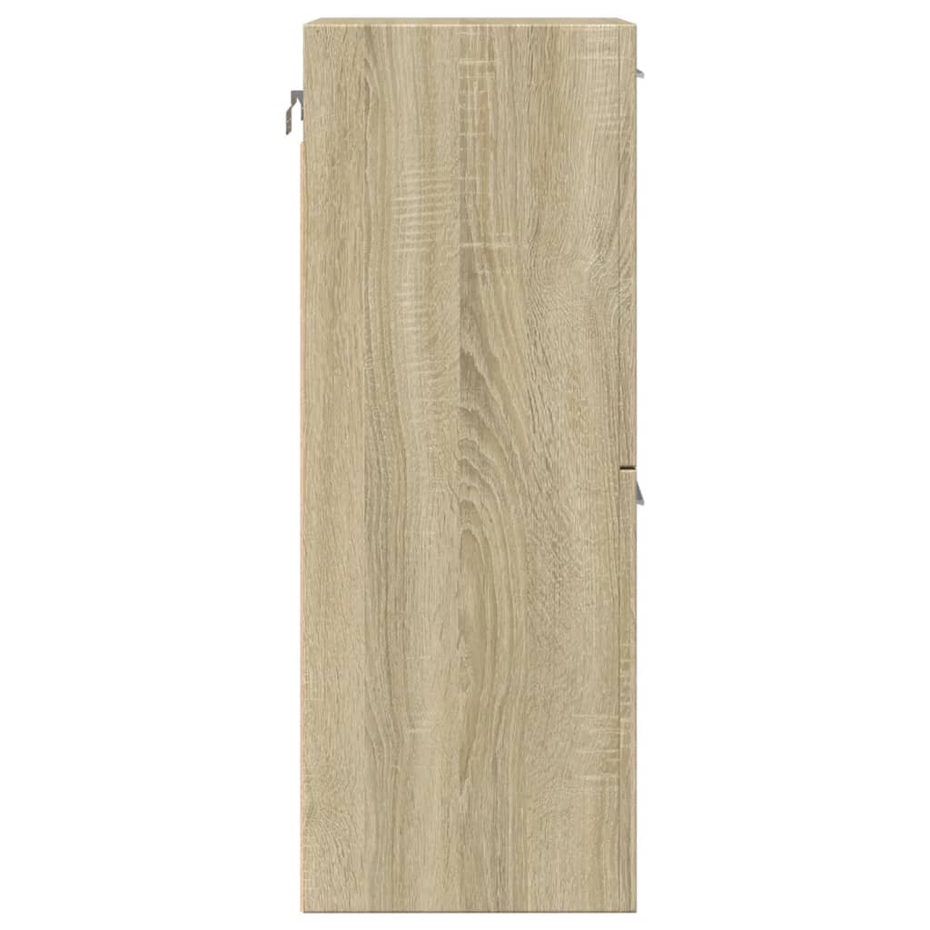 Bathroom Cabinet Sonoma Oak 30x30x80 cm Wood Material