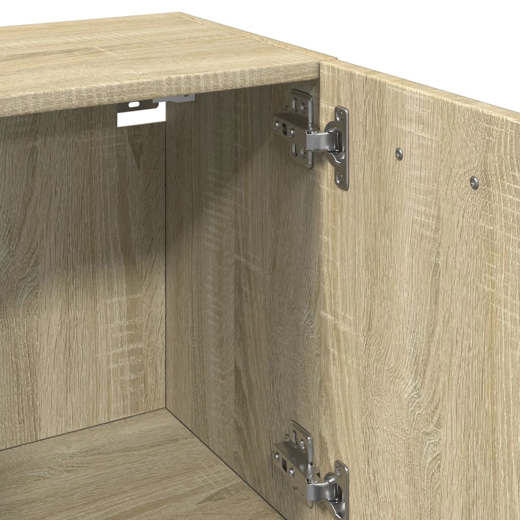 Bathroom Cabinet Sonoma Oak 30x30x80 cm Wood Material