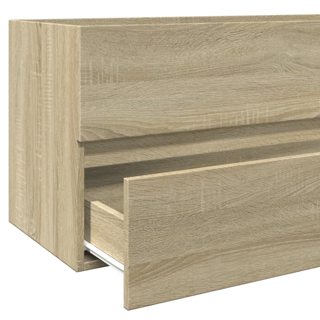 Waschbeckenschrank Sonoma-Eiche 100x38,5x45 cm Holzwerkstoff