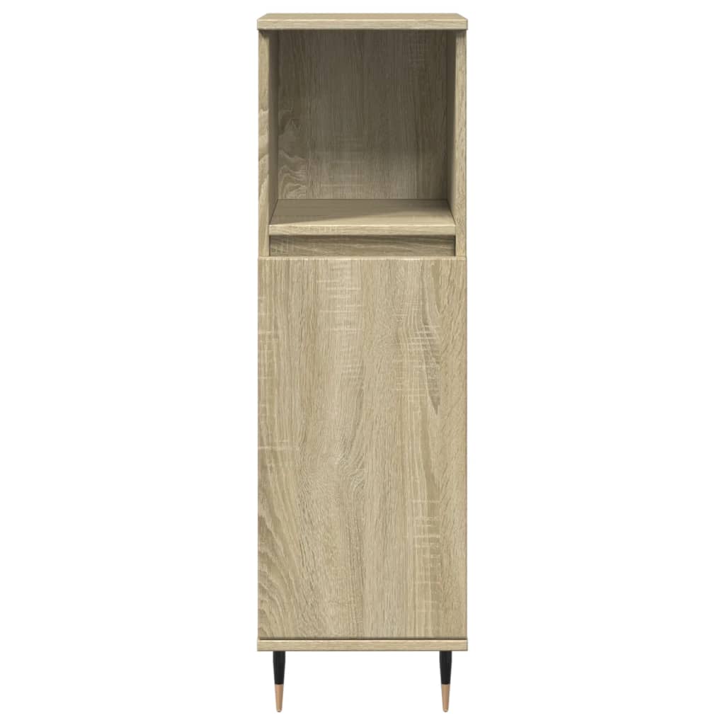 Badschrank Sonoma-Eiche 30x30x100 cm Holzwerkstoff