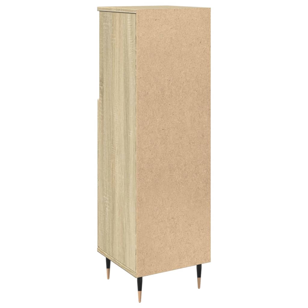 Bathroom Cabinet Sonoma Oak 30x30x100 cm Wood Material