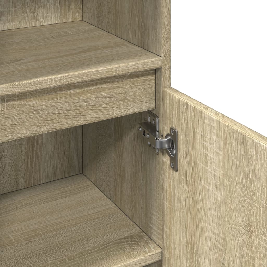 Bathroom Cabinet Sonoma Oak 30x30x100 cm Wood Material