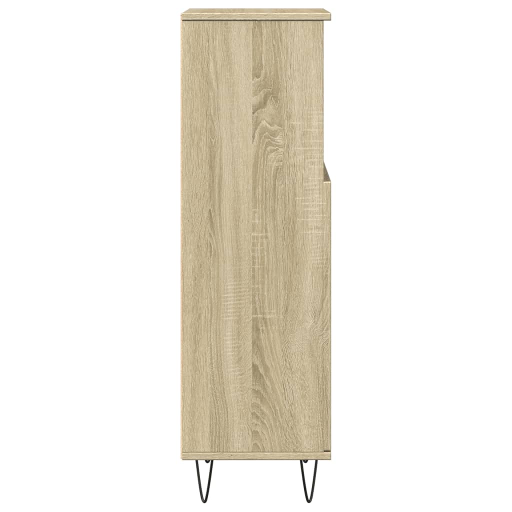 Badschrank Sonoma-Eiche 30x30x100 cm Holzwerkstoff