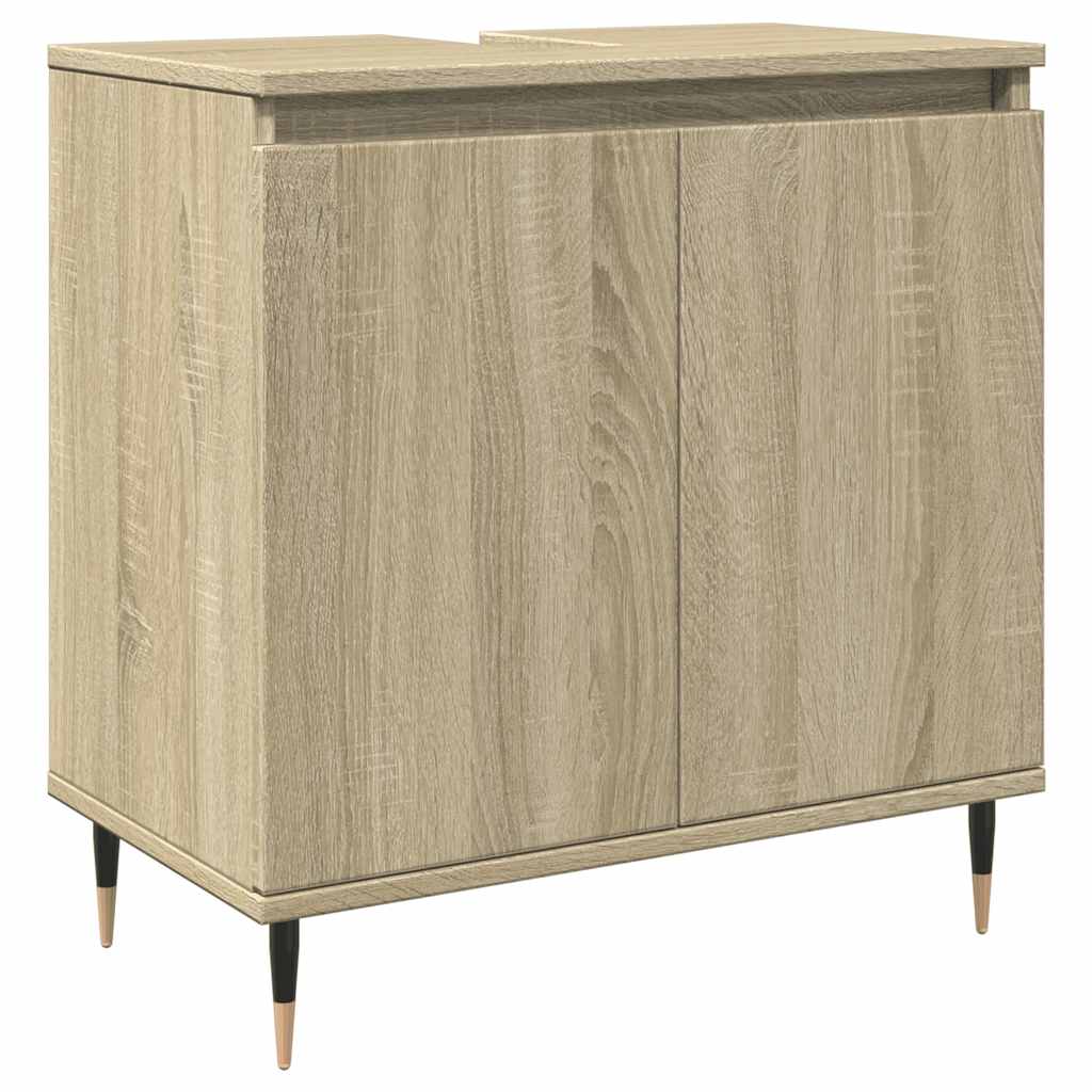 Badschrank Sonoma-Eiche 58x33x60 cm Holzwerkstoff