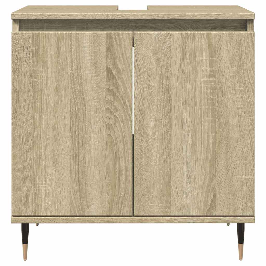 Bathroom Cabinet Sonoma Oak 58x33x60 cm Wood Material