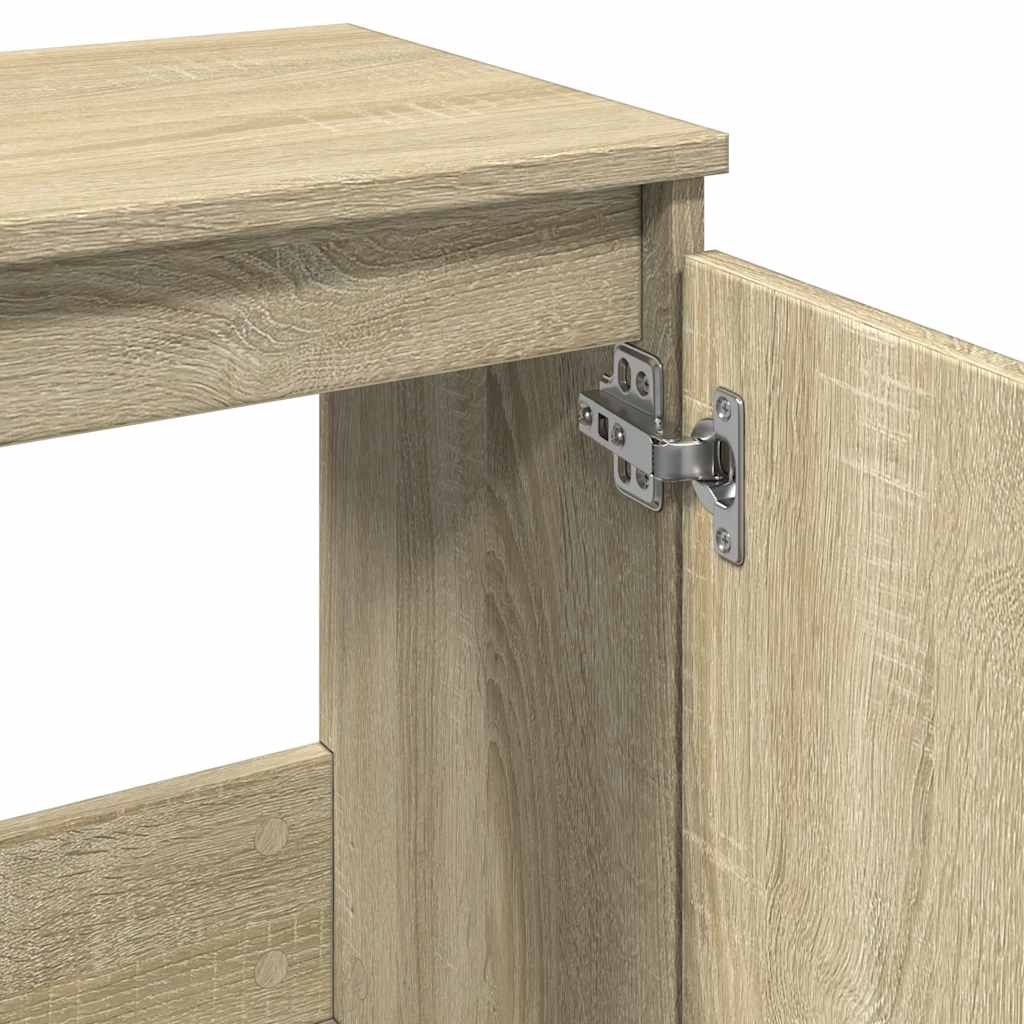 Bathroom Cabinet Sonoma Oak 58x33x60 cm Wood Material