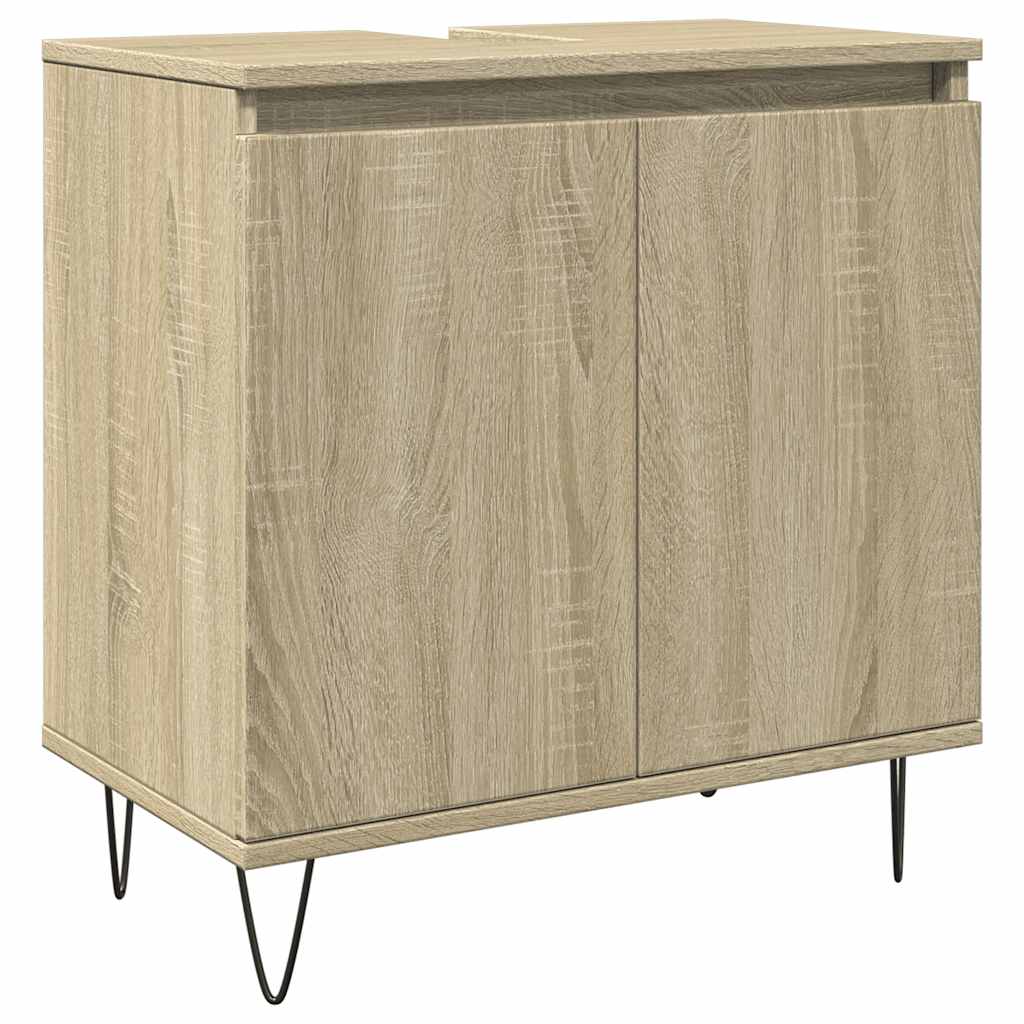 Bathroom Cabinet Sonoma Oak 58x33x60 cm Wood Material