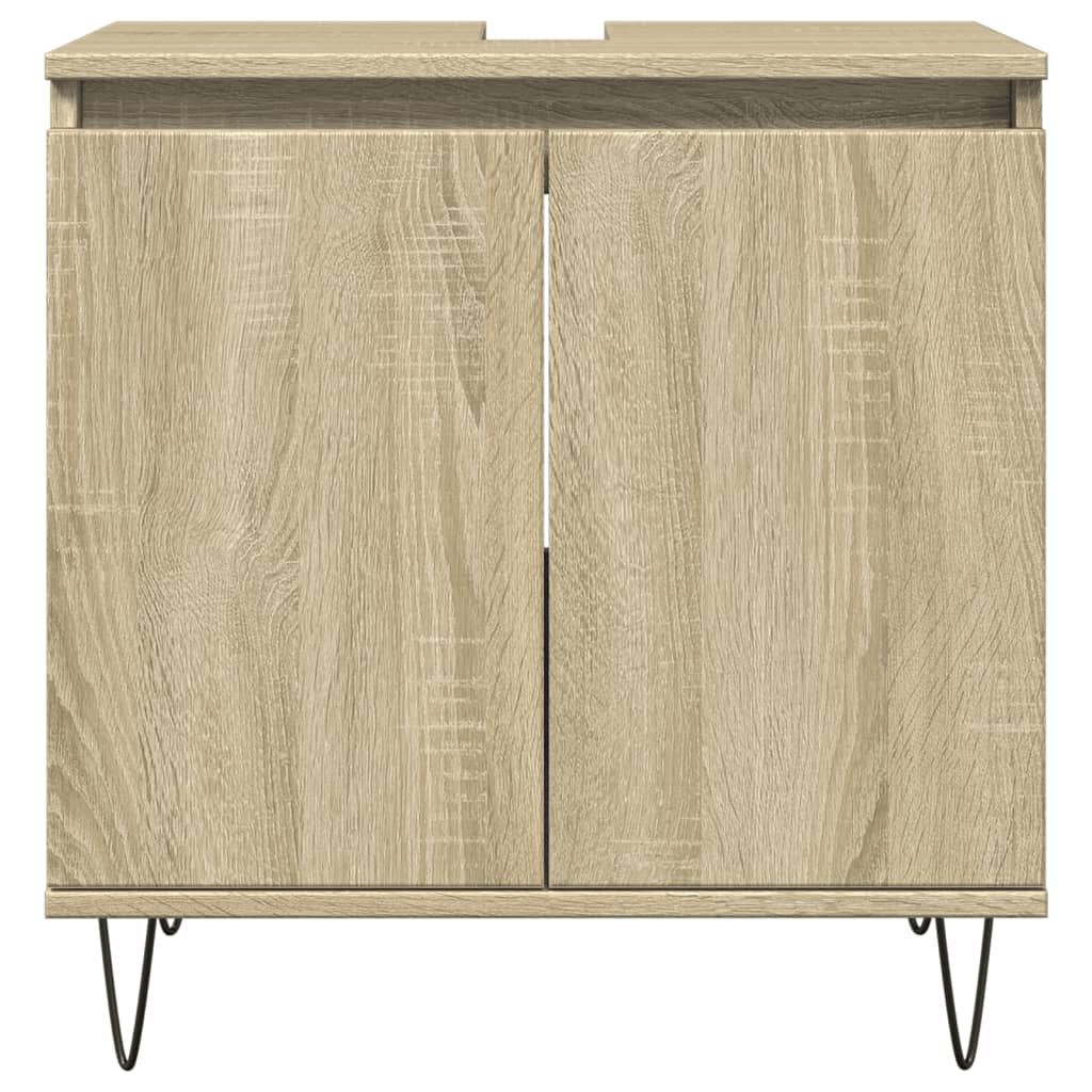 Bathroom Cabinet Sonoma Oak 58x33x60 cm Wood Material