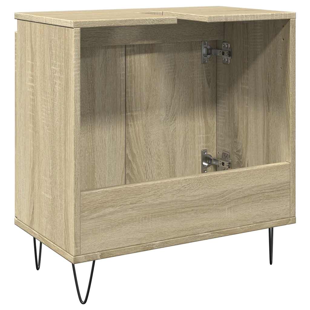 Bathroom Cabinet Sonoma Oak 58x33x60 cm Wood Material