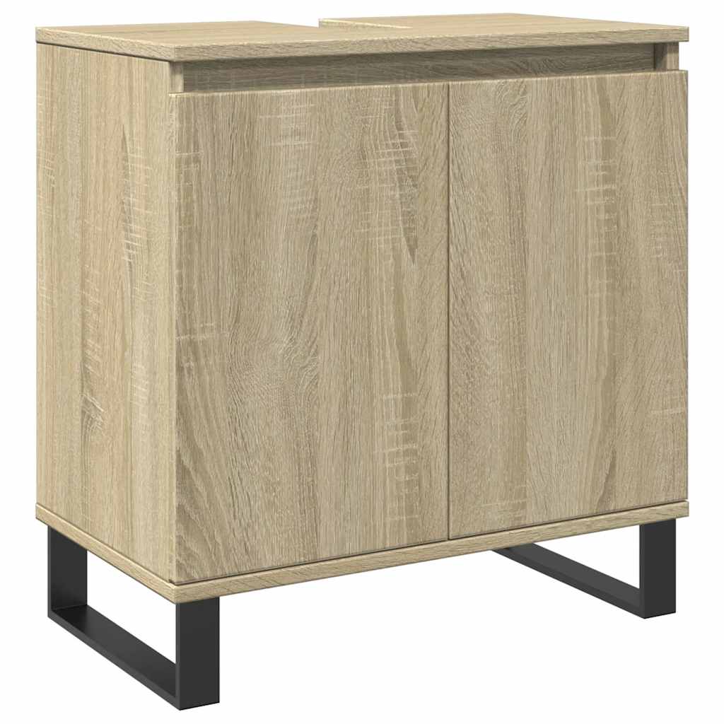 Bathroom Cabinet Sonoma Oak 58x33x60 cm Wood Material