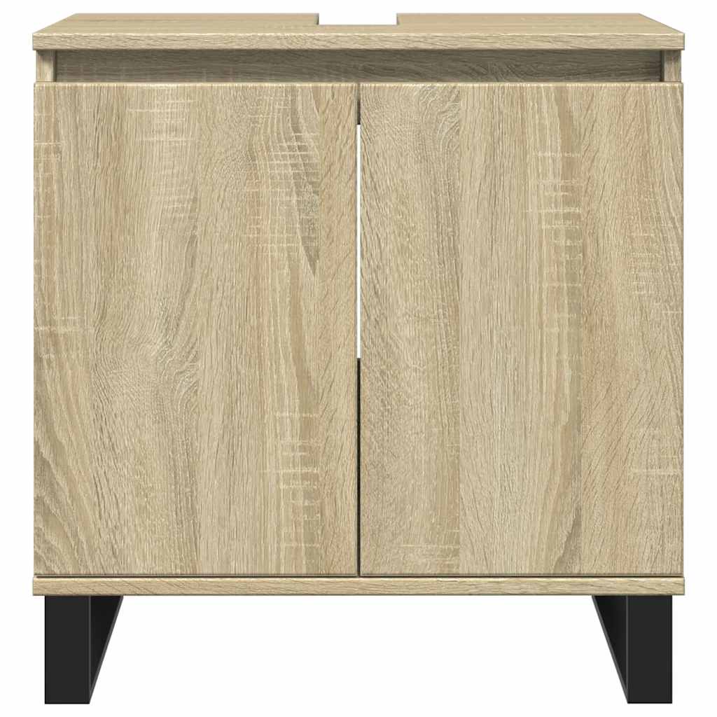 Bathroom Cabinet Sonoma Oak 58x33x60 cm Wood Material