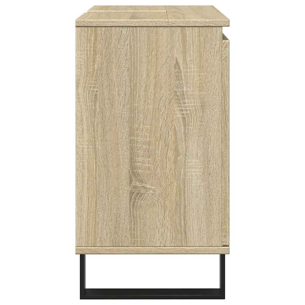 Bathroom Cabinet Sonoma Oak 58x33x60 cm Wood Material