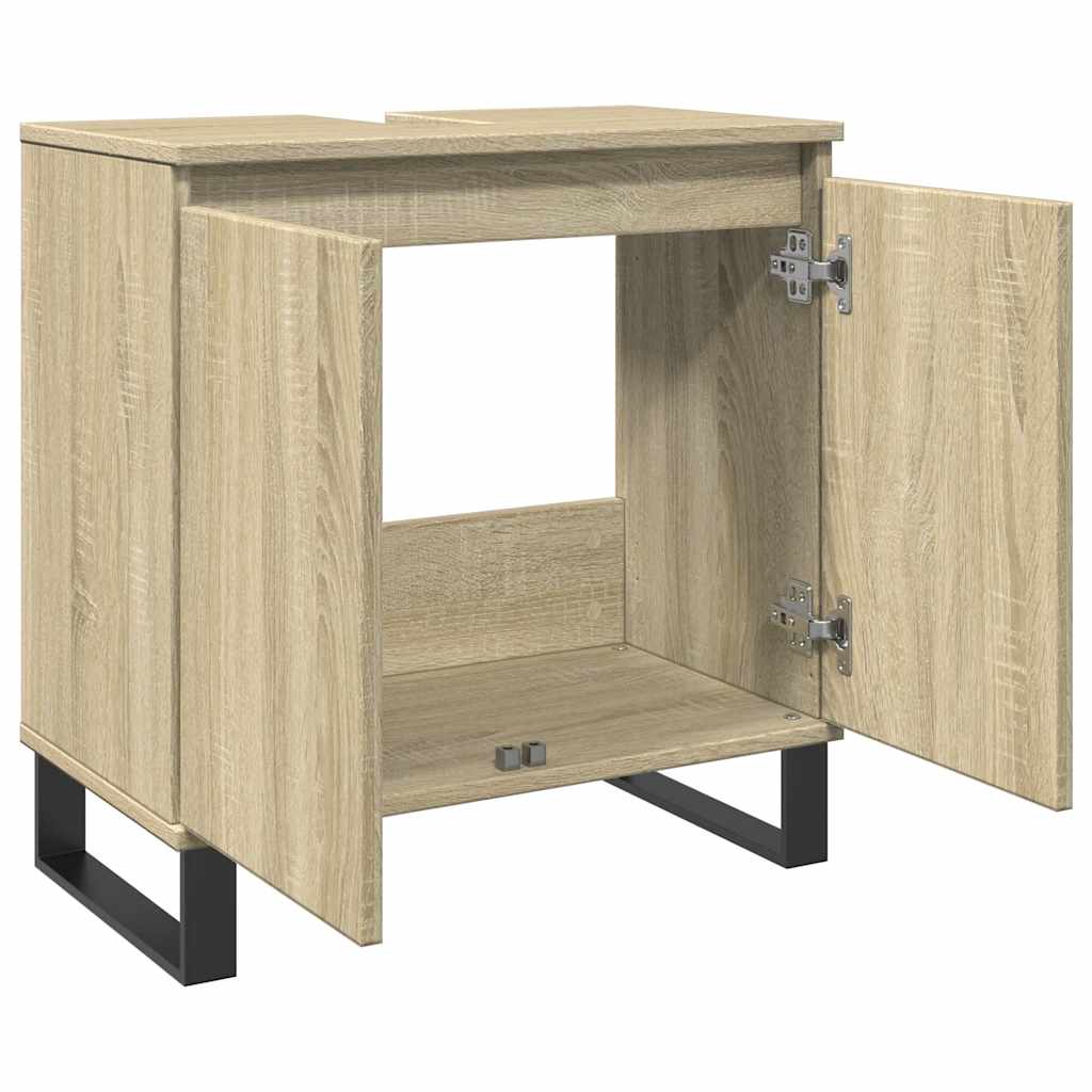 Bathroom Cabinet Sonoma Oak 58x33x60 cm Wood Material