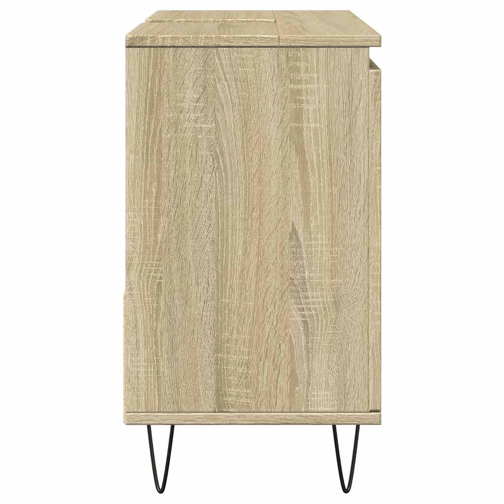 Bathroom Cabinet Sonoma Oak 65x33x60 cm Wood Material