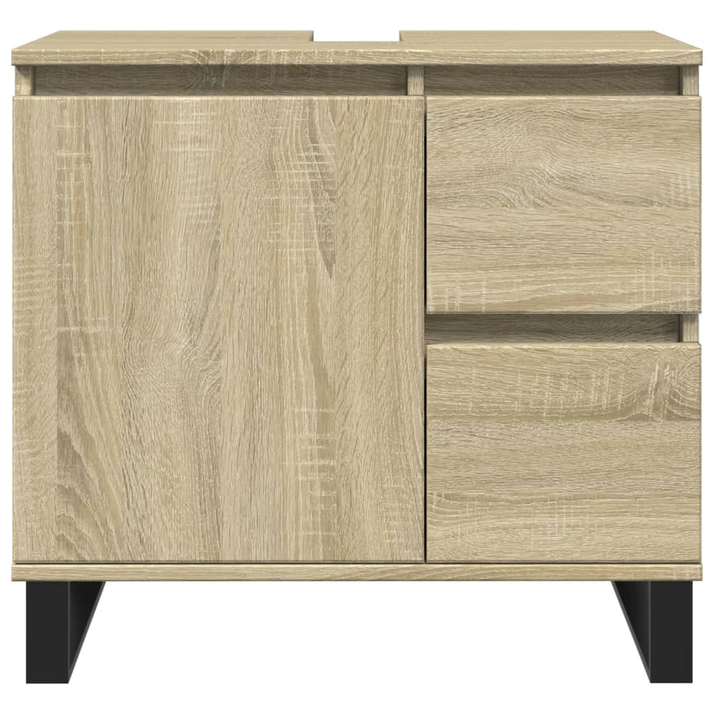 Badschrank Sonoma-Eiche 65x33x60 cm Holzwerkstoff